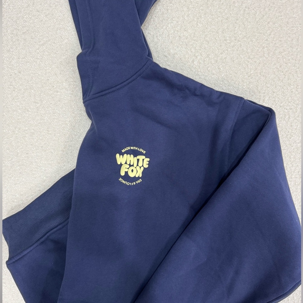 White Fox Navy Hoodie